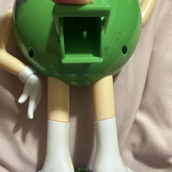 2012 Green M & M Dispenser  White Gogo Boots 10" Tall Collectible M&M - Picture 7 of 9